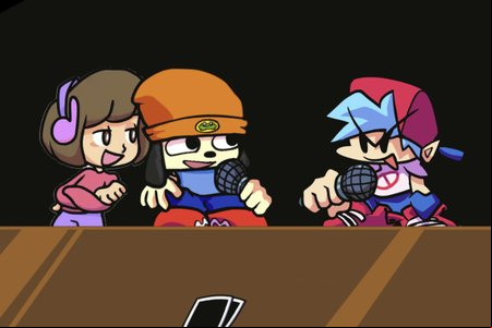 FNF: Pasta Night But Melodii, Parappa & BF Sing It (Rhythmic Groove)