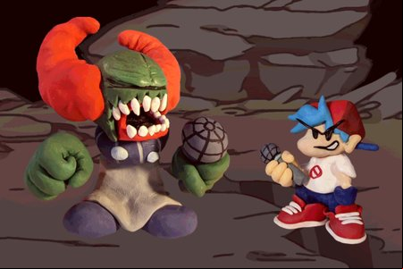Friday Night Funkin' (FNF) vs Tricky BUT IT'S CLAY